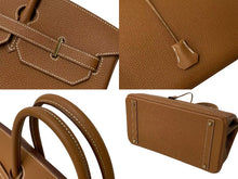 Load image into Gallery viewer, 新品同様品 HERMES エルメス バーキン40 ゴールド トゴ 40cm W刻印 シルバー金具 ハンドバッグ 中古 4b000425