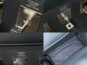 新品未使用 エルメス HERMES アッカドPM W刻印 ワンショルダーバッグ グリミスティ トゴ 新型 シルバー金具 中古 4b000447