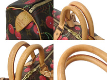 Load image into Gallery viewer, 極美品 LOUIS VUITTON ルイヴィトン キーポル 45 モノグラムチェリー 村上隆 ボストンバッグ ハンドバッグ レッド M95011 中古 4b000448