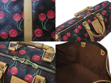 Load image into Gallery viewer, 極美品 LOUIS VUITTON ルイヴィトン キーポル 45 モノグラムチェリー 村上隆 ボストンバッグ ハンドバッグ レッド M95011 中古 4b000448