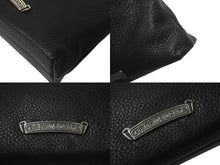 Load image into Gallery viewer, 極美品 CHROME HEARTS クロムハーツ VIV ダガー ワンショルダーバッグ スクロールロゴ シルバー925 レザー ブラック 中古 4b000450