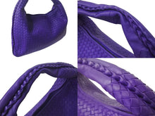 Load image into Gallery viewer, 新品同様 BOTTEGA VENETA ボッテガヴェネタ イントレチャート ホーボー ワンショルダーバッグ ミデュアム パープル B012665O6Z 中古 4b000461