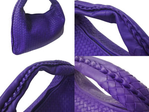 新品同様 BOTTEGA VENETA ボッテガヴェネタ イントレチャート ホーボー ワンショルダーバッグ ミデュアム パープル B012665O6Z 中古 4b000461
