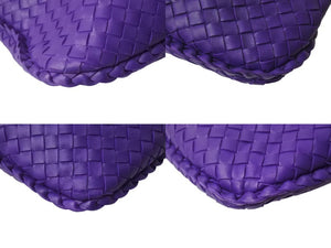 新品同様 BOTTEGA VENETA ボッテガヴェネタ イントレチャート ホーボー ワンショルダーバッグ ミデュアム パープル B012665O6Z 中古 4b000461