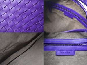 新品同様 BOTTEGA VENETA ボッテガヴェネタ イントレチャート ホーボー ワンショルダーバッグ ミデュアム パープル B012665O6Z 中古 4b000461