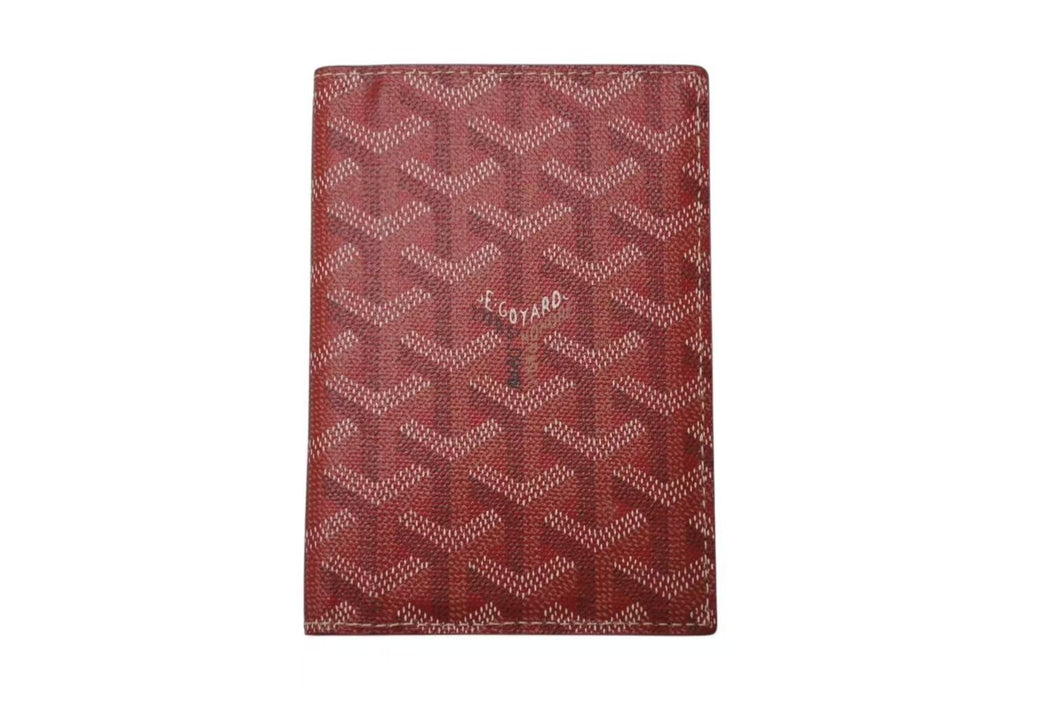 新品未使用 GOYARD ゴヤール グルネル パスポートケース パスケース GRENELPMLTY01CL01X PVC レザー レッド 中古 4b000473