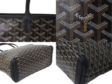 画像をギャラリービューアに読み込む, 新品同様 GOYARD ゴヤール アルトワMM トートバッグ ハンドバッグ コーティングキャンバス レザー ブラック 中古 4b000475