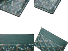 画像をギャラリービューアに読み込む, 新品同様 GOYARD ゴヤール サンシュルピス カードケース グリーン STSULPPMLTY08CL08X ロゴ 小物 カーフスキン 中古 4b000477