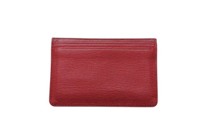 極美品 CHANEL シャネル ココマーク カードケース 7番台 2001年 ロゴ レザー レッド ゴールド金具 中古 4b000478