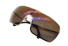 Load image into Gallery viewer, CHANEL シャネル Shield Runway シールド ランウェイ サングラス 71213 L9523 ゴールド ロゴ 美品 中古 4b000482