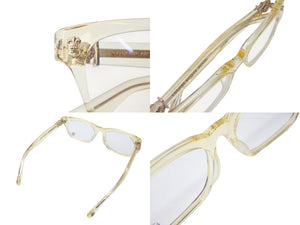 極美品 CHROME HEARTS クロムハーツ GITTIN ANY? サングラス アイウェア サイズ52□19-145 18KGP BSフレア イエロークリア 中古 4b000484
