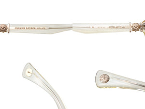 極美品 CHROME HEARTS クロムハーツ GITTIN ANY? サングラス アイウェア サイズ52□19-145 18KGP BSフレア イエロークリア 中古 4b000484