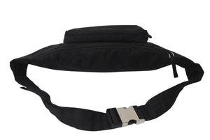 極美品 PRADA プラダ TESSUTO MONTAGN ウエストバッグ・ボディバッグ ロゴプレート 2VL005 ブラック ナイロン 中古 4b000485