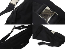 Load image into Gallery viewer, 極美品 PRADA プラダ TESSUTO MONTAGN ウエストバッグ・ボディバッグ ロゴプレート 2VL005 ブラック ナイロン 中古 4b000485
