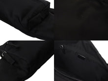 Load image into Gallery viewer, 極美品 PRADA プラダ TESSUTO MONTAGN ウエストバッグ・ボディバッグ ロゴプレート 2VL005 ブラック ナイロン 中古 4b000485