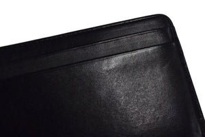 CHANEL シャネル カードケース カンボンライン ココマーク レザー ブラック ホワイト 9番台 美品 中古 4b000489