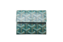 画像をギャラリービューアに読み込む, 極美品 GOYARD ゴヤール マリニー ウォレット 二つ折り財布 MARIGNPMLTY09CL09P PVC レザー グリーン 中古 4b000490