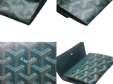 画像をギャラリービューアに読み込む, 極美品 GOYARD ゴヤール マリニー ウォレット 二つ折り財布 MARIGNPMLTY09CL09P PVC レザー グリーン 中古 4b000490