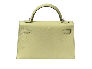 新品未使用 HERMES エルメス ミニケリー 2WAY ハンドバッグ ジョーヌミルトン K刻印 ヴォ―エプソン ショルダー シルバー金具 中古 4b000493