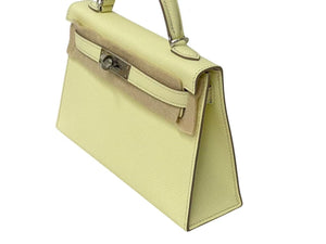 新品未使用 HERMES エルメス ミニケリー 2WAY ハンドバッグ ジョーヌミルトン K刻印 ヴォ―エプソン ショルダー シルバー金具 中古 4b000493