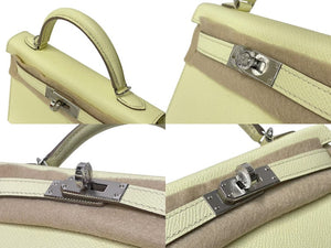 新品未使用 HERMES エルメス ミニケリー 2WAY ハンドバッグ ジョーヌミルトン K刻印 ヴォ―エプソン ショルダー シルバー金具 中古 4b000493