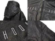 Load image into Gallery viewer, HOOD BY AIR フッドバイエアー レザーボンバージャケット ペレ HBA-128 ブラック ホワイト サイズM 美品 中古 4b000496