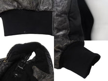 Load image into Gallery viewer, HOOD BY AIR フッドバイエアー レザーボンバージャケット ペレ HBA-128 ブラック ホワイト サイズM 美品 中古 4b000496