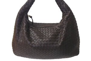 BOTTEGA VENETA ボッテガヴェネタ イントレチャート ホーボー ワンショルダーバッグ 115653 レザー ブラウン 美品 中古 4b000504
