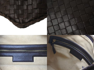 BOTTEGA VENETA ボッテガヴェネタ イントレチャート ホーボー ワンショルダーバッグ 115653 レザー ブラウン 美品 中古 4b000504