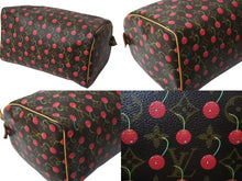 Load image into Gallery viewer, 極美品 LOUIS VUITTON ルイヴィトン モノグラムチェリー スピーディ25 ハンドバッグ M95009 村上隆 ブラウン 中古 4b000506