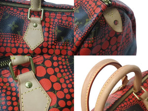 新品同様 LOUIS VUITTON ルイヴィトン スピーディ30 草間彌生 コラボ 2012年 M40693 パンプキンドット レッド 中古 4b000509