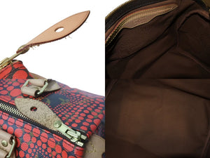 新品同様 LOUIS VUITTON ルイヴィトン スピーディ30 草間彌生 コラボ 2012年 M40693 パンプキンドット レッド 中古 4b000509