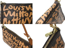 画像をギャラリービューアに読み込む, LOUIS VUITTON ルイヴィトン ポシェットアクセソワ―ル ポーチ M92193 モノグラム グラフィティ ブラウン PVC 美品 中古 4b000511