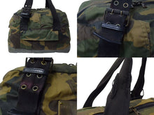 Load image into Gallery viewer, DOLCE&amp;GABBANA ドルチェ&amp;ガッバーナ 2004AW MENS COLLECTION ミリタリーカモバッグ トートバッグ コットン ラバー 良品 中古 4b000516