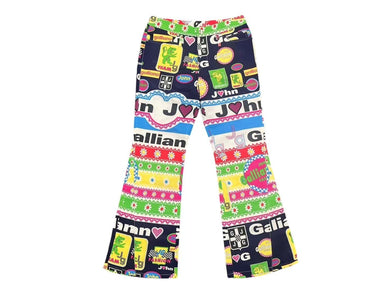 JOHN GALLIANO ジョンガリアーノ パンツ フレアモトパンツ SS Paris Womens マルチカラー サイズ 40 2P12047774 美品 中古 4b000520