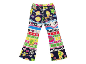 JOHN GALLIANO ジョンガリアーノ パンツ フレアモトパンツ SS Paris Womens マルチカラー サイズ 40 2P12047774 美品 中古 4b000520