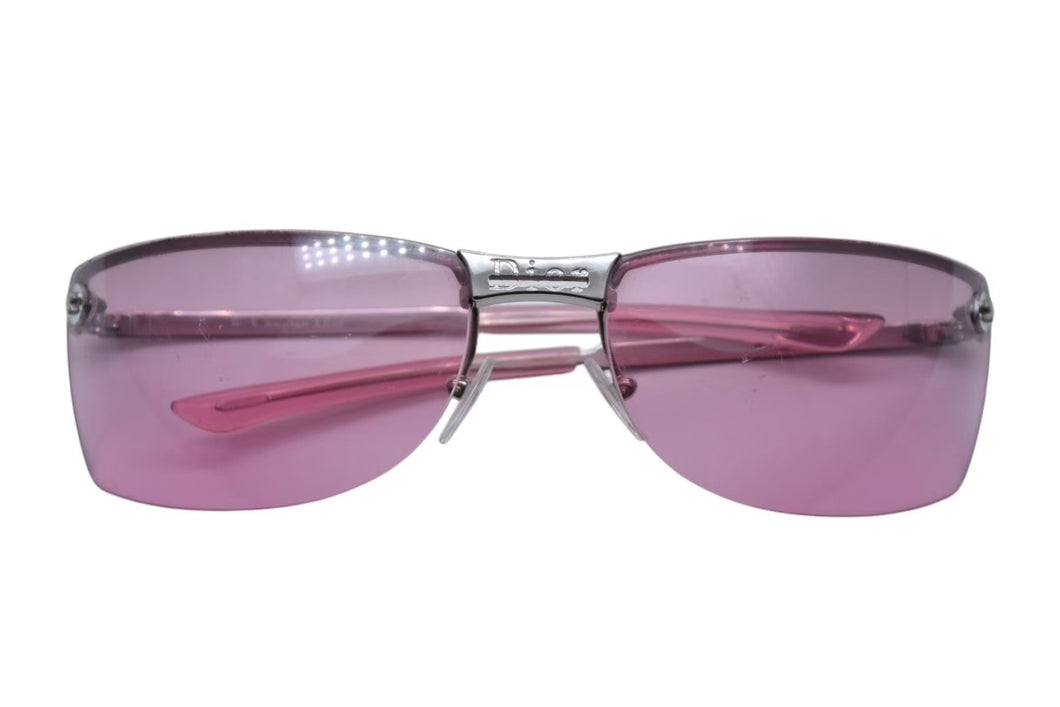 Dior ディオール サングラス サイバーパンク ピン シルバー金具 YB7DU 64□16 115 パープル系 良品 中古 4b000521