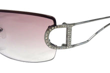 画像をギャラリービューアに読み込む, Christian Dior クリスチャンディオール リムレス サングラス kj1lk サイズ61□14-127 シルバー パープル 美品 中古 4b000528