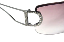 画像をギャラリービューアに読み込む, Christian Dior クリスチャンディオール リムレス サングラス kj1lk サイズ61□14-127 シルバー パープル 美品 中古 4b000528