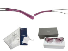 画像をギャラリービューアに読み込む, Christian Dior クリスチャンディオール リムレス サングラス kj1lk サイズ61□14-127 シルバー パープル 美品 中古 4b000528