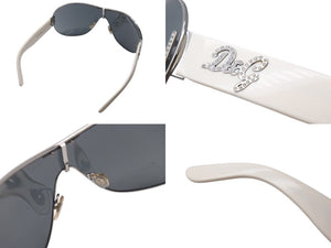 DOLCE&GABBANA ドルチェアンドガッバーナ サングラス 6022-B サイズ062/87 125 ティアドロップ ラインストーン ホワイト 美品 中古 4b000529