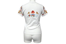 Load image into Gallery viewer, ChristianDior クリスチャンディオール 花柄 刺繍 2P12033139 マルチカラー 半袖Tシャツ ガリアーノ期 サイズ36 美品 中古 4b000531