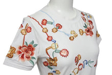 Load image into Gallery viewer, ChristianDior クリスチャンディオール 花柄 刺繍 2P12033139 マルチカラー 半袖Tシャツ ガリアーノ期 サイズ36 美品 中古 4b000531