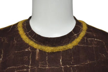 Load image into Gallery viewer, JEAN PAUL GAULTIER CLASSIQUE ジャンポールゴルチエ パワーネット シアートップス 12星座プリント柄 サイズ48 ブラウン 美品 中古 4b000538