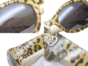Christian Dior クリスチャンディオール サングラス 2958A サイズ53□20 カートコバーン オーバル レオパード イエロー 美品 中古 4b000548