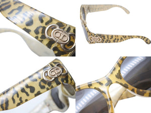 Christian Dior クリスチャンディオール サングラス 2958A サイズ53□20 カートコバーン オーバル レオパード イエロー 美品 中古 4b000548