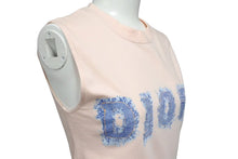 画像をギャラリービューアに読み込む, CHRISTIAN DIOR クリスチャンディオール タンクトップ ガリアーノ期 ロゴ 3P16155302 コットン ピンク ブルー サイズ36 美品 中古 4b000550
