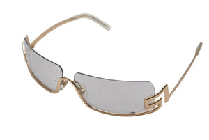 VERSACE ヴェルサーチ アンダーリム グレカ サングラス N50 N30/218 サイズ68□12 125 ゴールド グレー 良品 中古 4b000554 