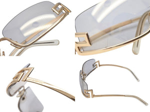 VERSACE ヴェルサーチ アンダーリム グレカ サングラス N50 N30/218 サイズ68□12 125 ゴールド グレー 良品 中古 4b000554 