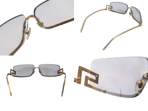 VERSACE ヴェルサーチ アンダーリム グレカ サングラス N50 N30/218 サイズ68□12 125 ゴールド グレー 良品 中古 4b000554 